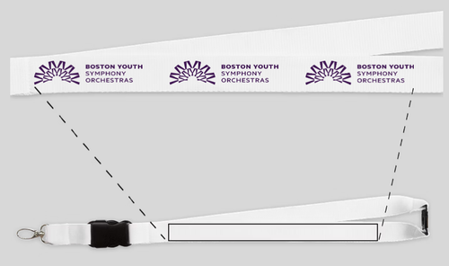 BYSO White & Purple Lanyard