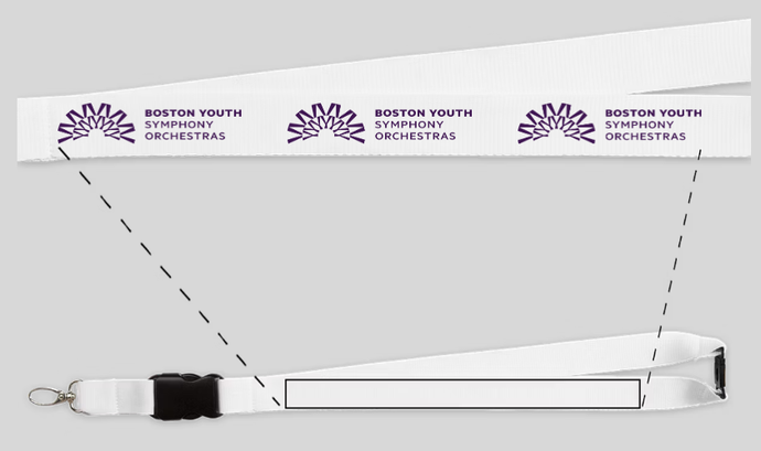 BYSO White & Purple Lanyard