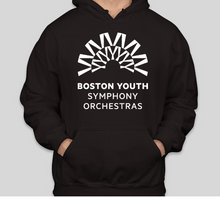 Load image into Gallery viewer, BYSO Black Pullover Hooded Sweatshirt- Youth and Adult Sizes