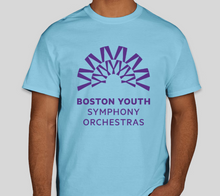 Load image into Gallery viewer, 1-Sided Blue BYSO T-Shirt- Youth and Adult Sizes